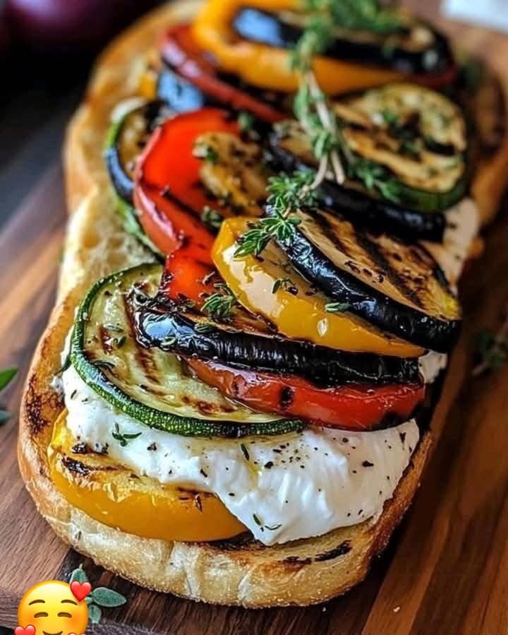 Grilled Veggie & Burrata Panini