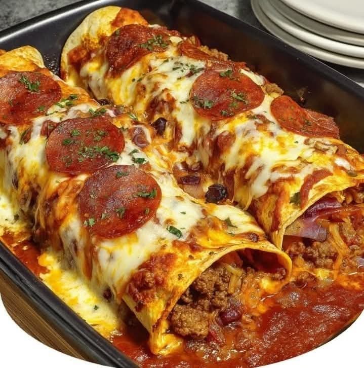 Pizza Enchiladas recipe based on your teaser!