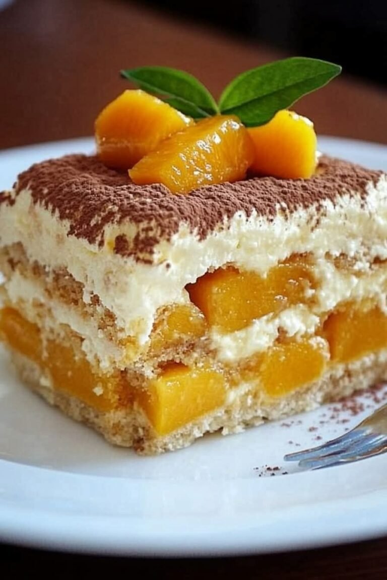 🍑 Mango and Passionfruit Tiramisu – A Tropical Delight! 🌴✨