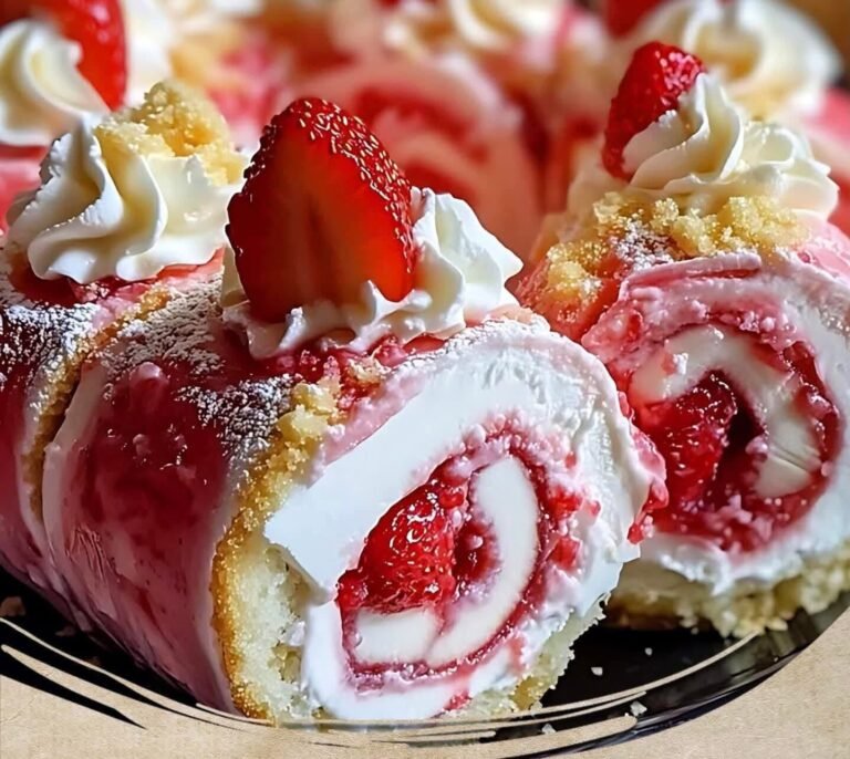Strawberry Shortcake Cheesecake Rolls