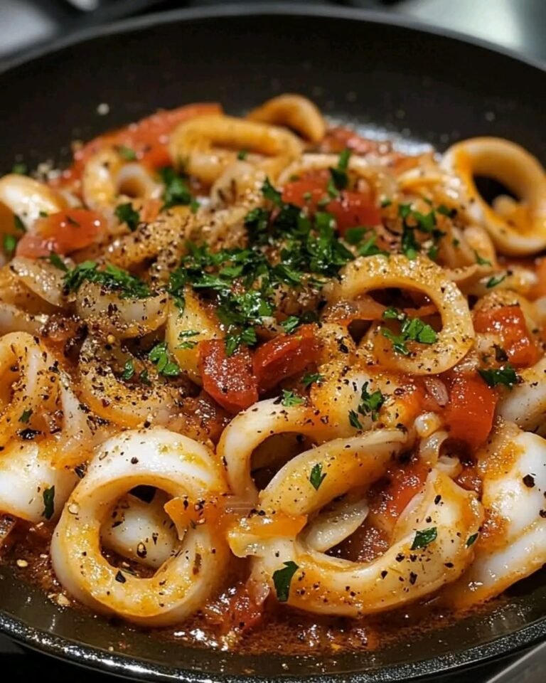 Delicious Squid in a Rich Tomato and Herb Sauce
