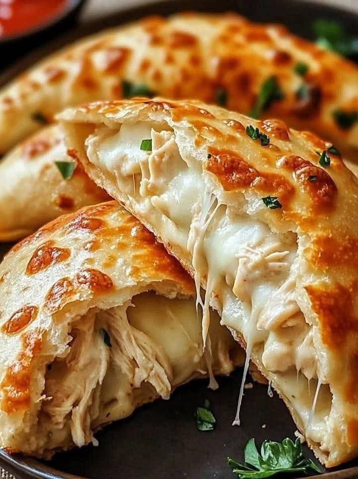 Chicken Alfredo Calzones: