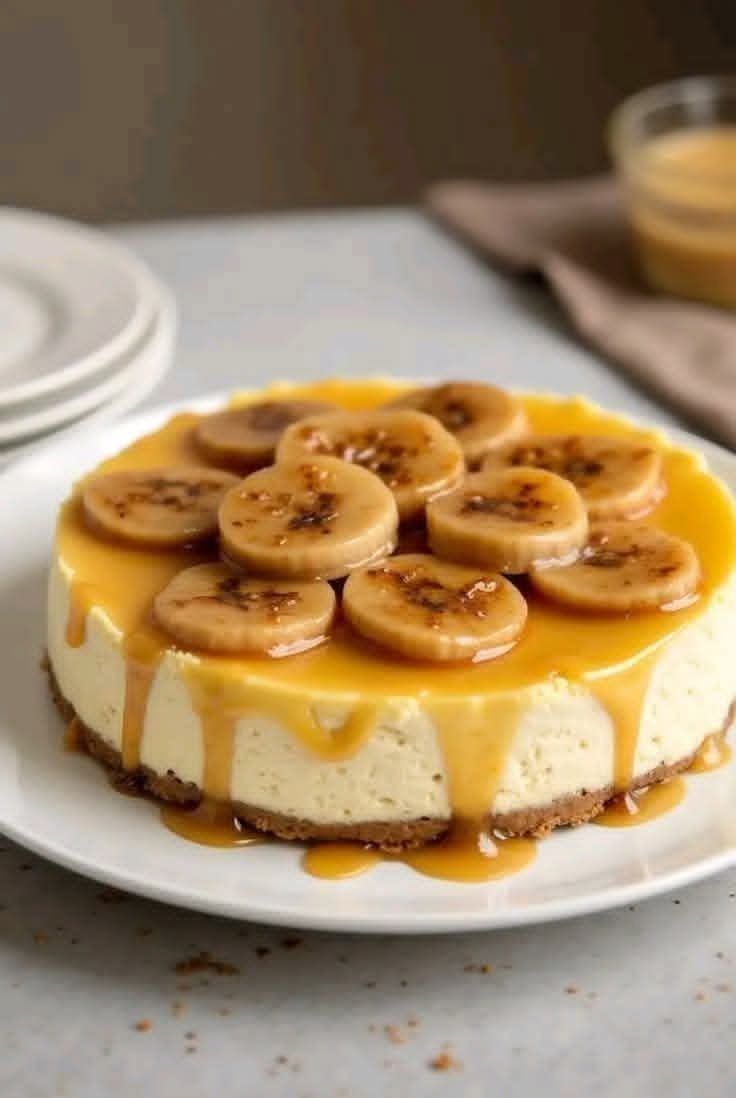 Bananas Foster Cheesecake (No Alcoho